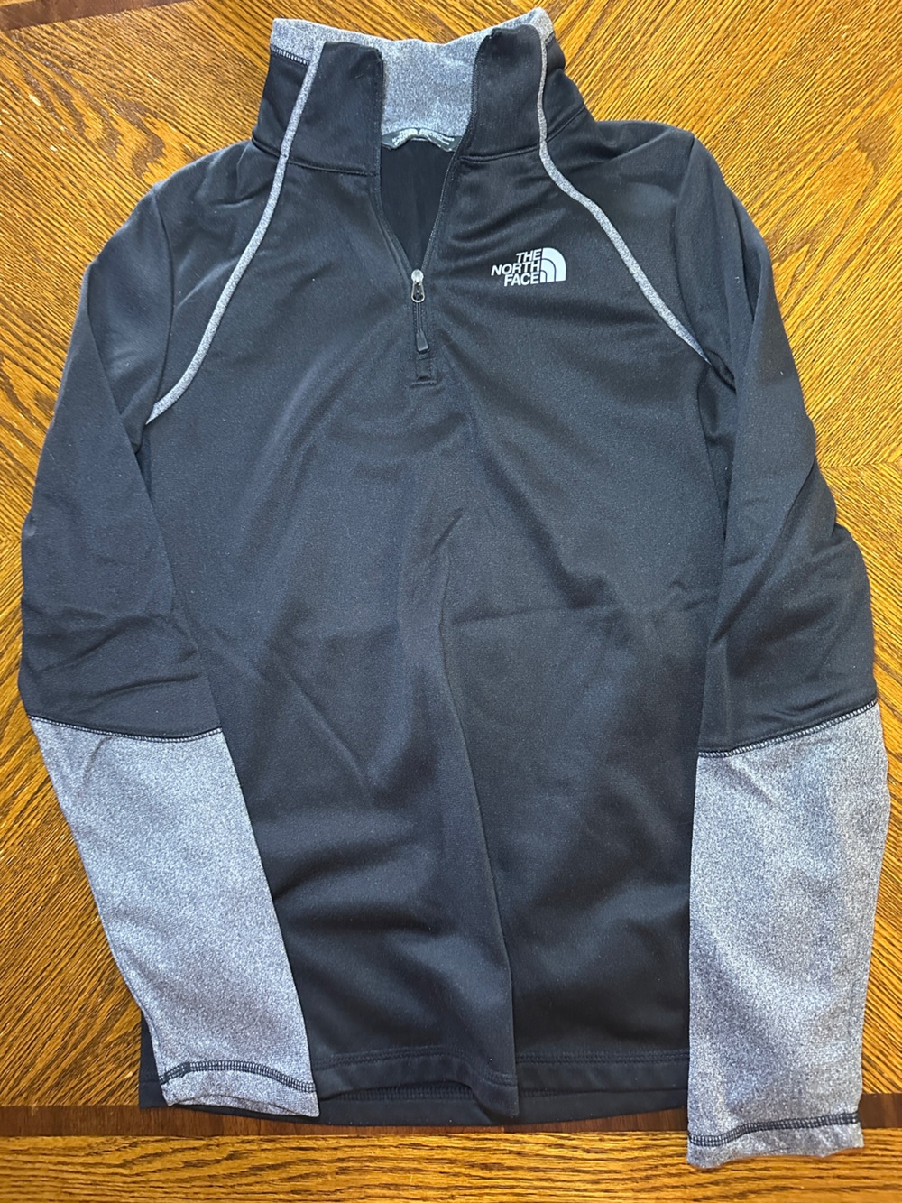 The North Face Women’s Black Quarter-Zip Pullover with Gray Accents